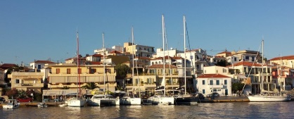 Yachts in Aegina harbour.